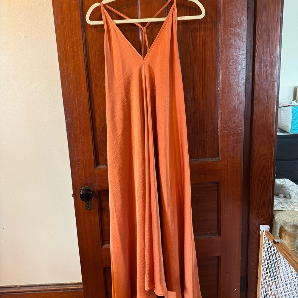 Dress Forum Vibrant Orange Backless Dress